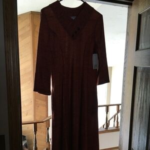 Elegant Burnt Orange Middy dress